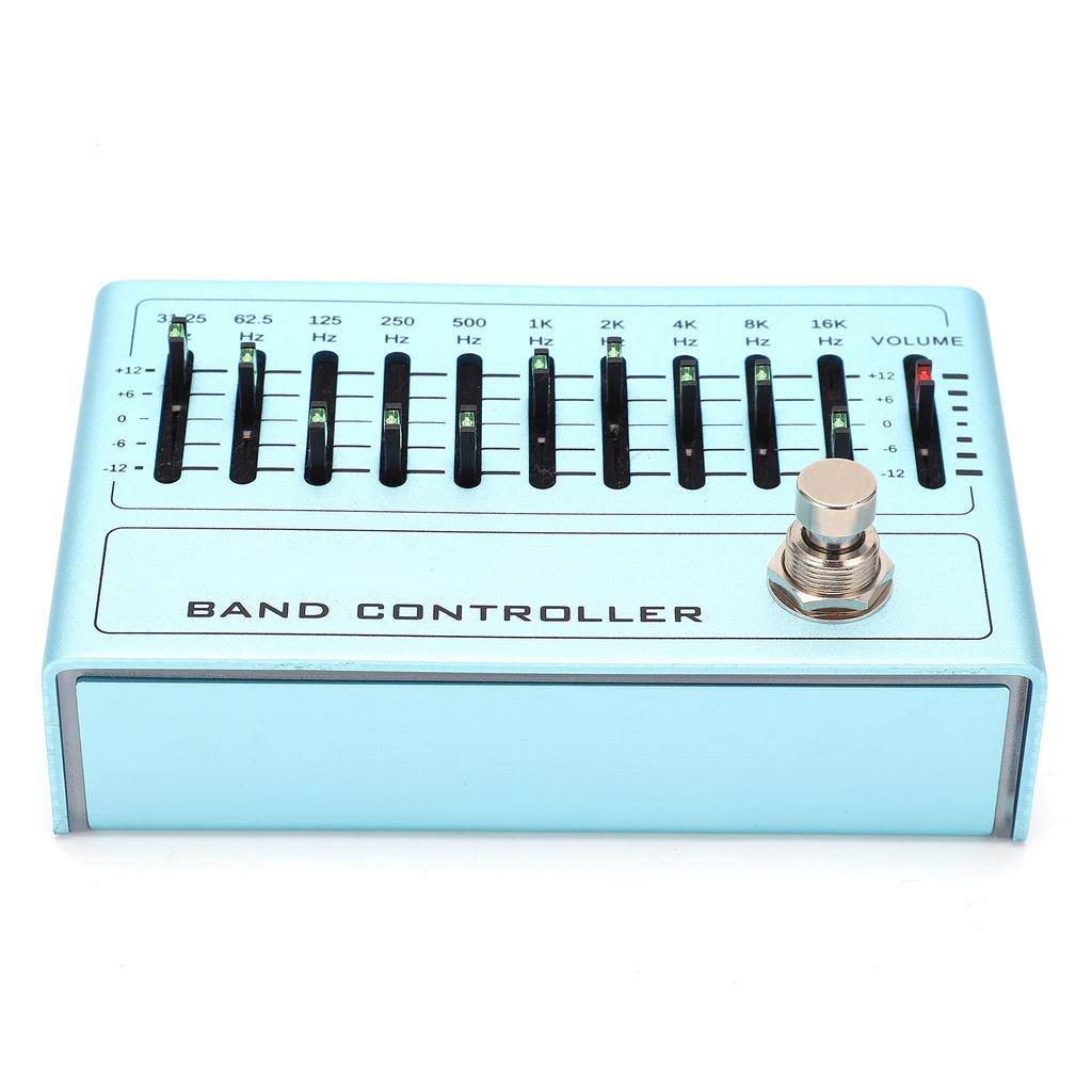 Sound Equalizer 10 Band EQ Pedal Guitar Bass Tuning Accessories DC 9V 30mA 31.25Hz‑16KHz