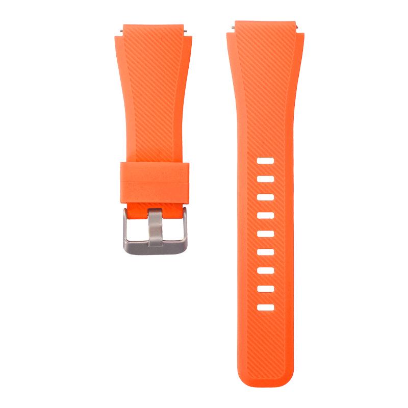 Samsung S3 Twill Silicone Watch Band 20/22mm Quick Release, Monochrome Silicone Strap, Compatible with Huawei