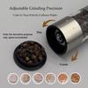 Small Electric Mill Salt Pepper Grinder USB Automatic Pepper Adjustable Electric Salt One Hand For Kitchen Use of Stainless & Set, Rechargeable, Mill,