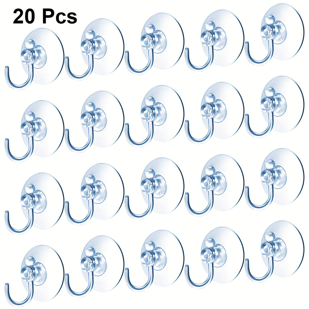 

20pcs Transparent Suction Cup Hook Strong Plastic Vacuum Hook PVC Festival Mural Shop Door Sign Hook Home Accessories