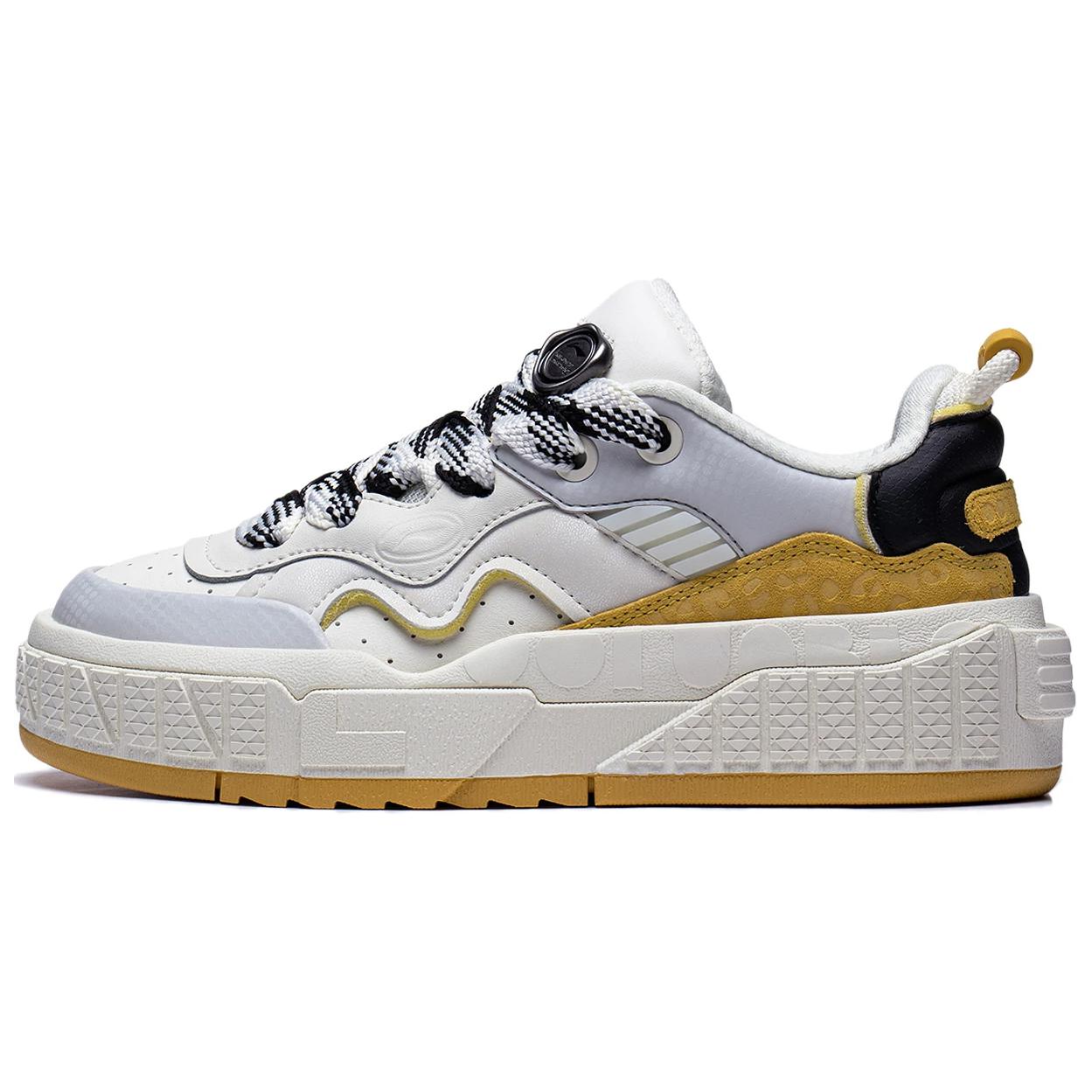 

New LiNing 001 UNBLOCK 001 Unblock Wear resistant And Lightweight Low Top Skateboard Shoes Women s White Gold AGCT096-2 37.5