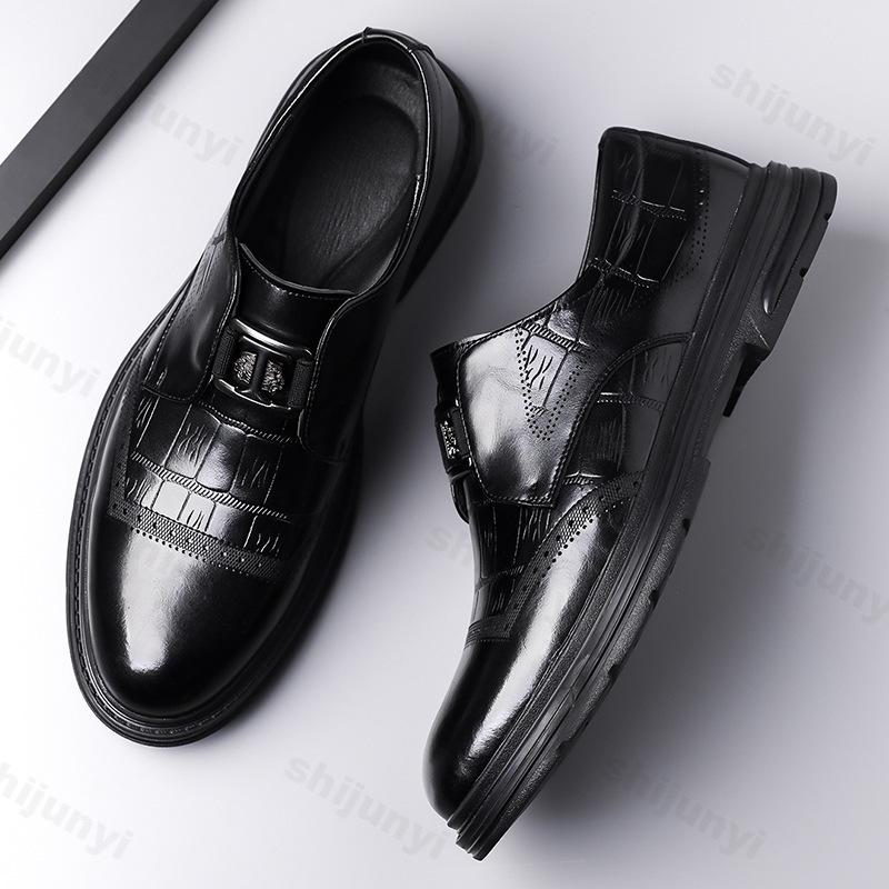 Men Shoes Leather Luxury Business Casual Shoes Men Loafers Mocassins High-quality Men Dress Shoes Spring Autumn Male Oxford