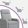 Massage Recliner Light Gray Fabric