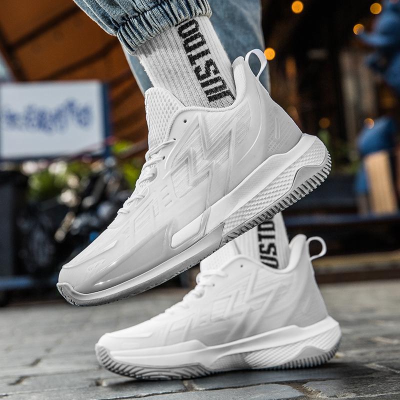 Flash cushioning white basketball shoes student sharp blade actual combat high school entrance examination breathable sports shoes