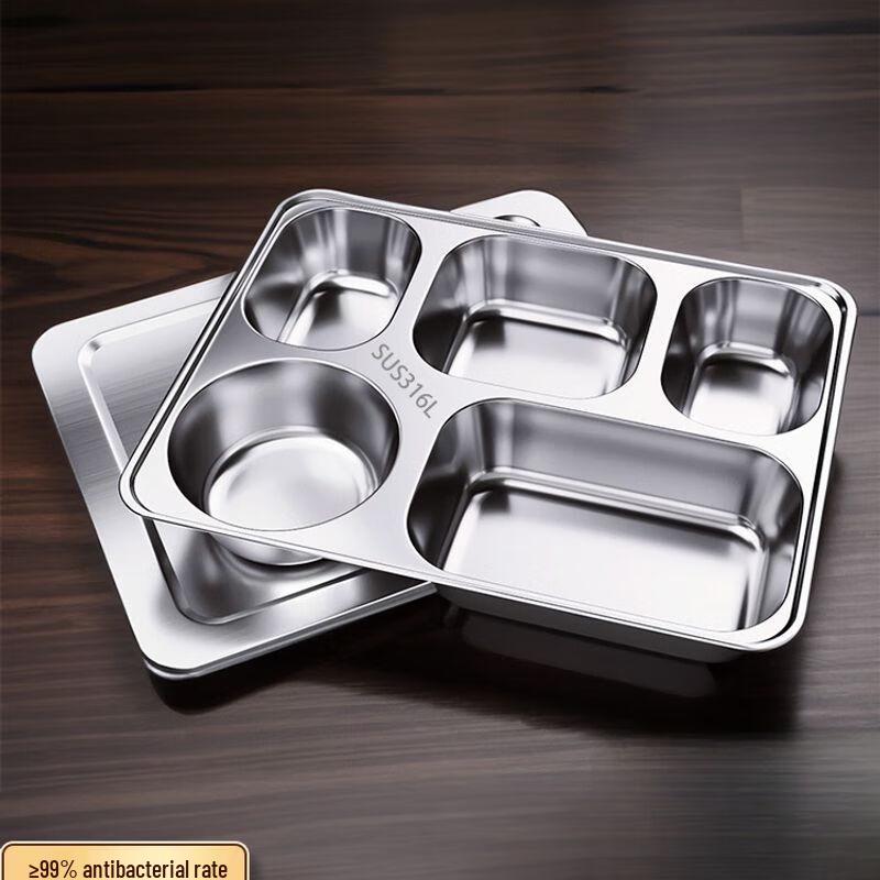 Edelstahl-Tablett mit Fächern