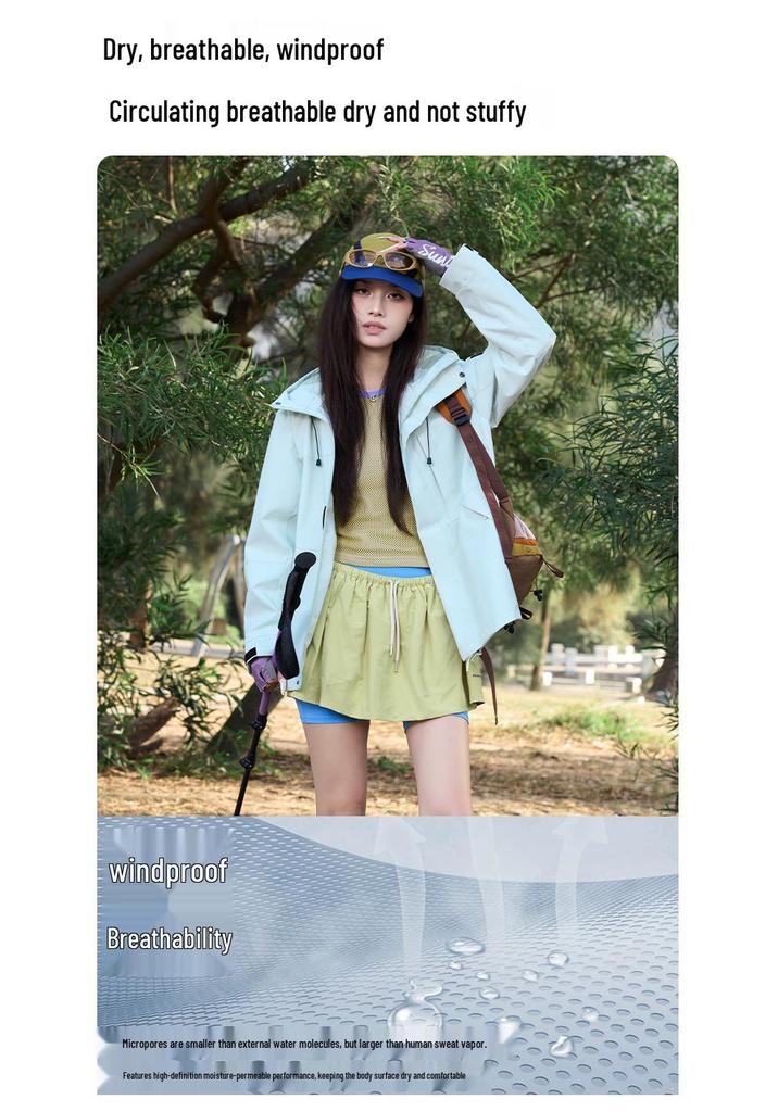 Dopamine Water-Repellent Outdoor Couple's Mountaineering Shell Jacket