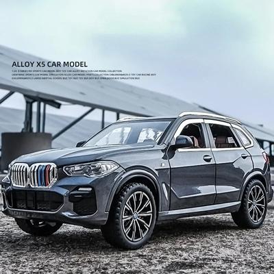 1:24 X5 SUV Aleación Coche Diecasts y Vehículos de Juguete Modelo de Coche Sonido y luz Coche de Retroceso Juguetes Para Niños Regalos