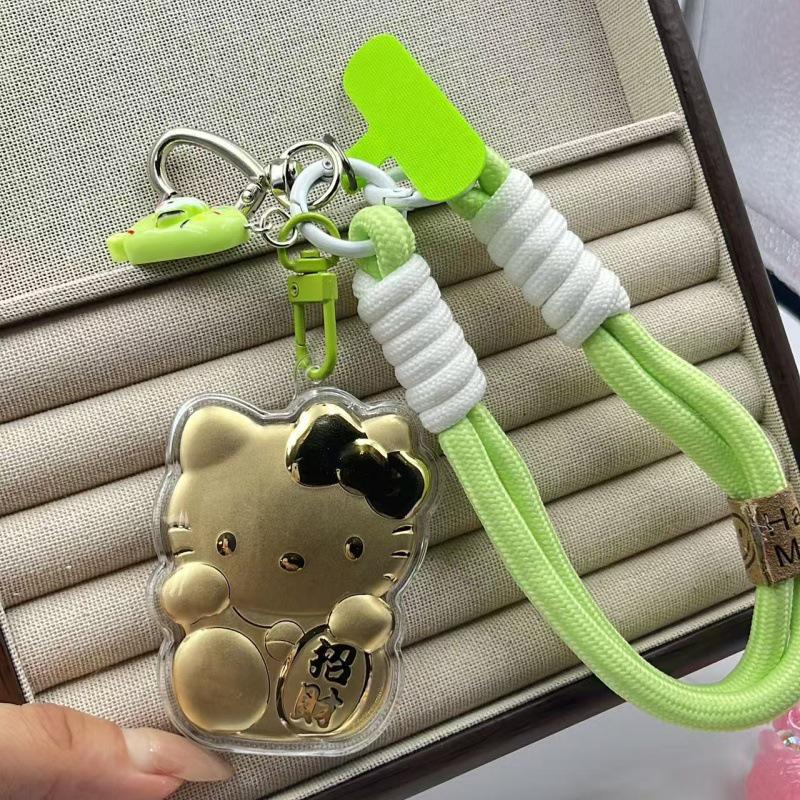 20mg Pure Gold Wealth-Attracting Cat Pendant Keychain - Gold Gift for Girlfriend