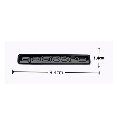 For Audi 4Ring Logo ABS Black Car Hood Front Grill Emblem Rear Trunk Badge A6 Quattro Sline 50TDI Emblem Car Accessories