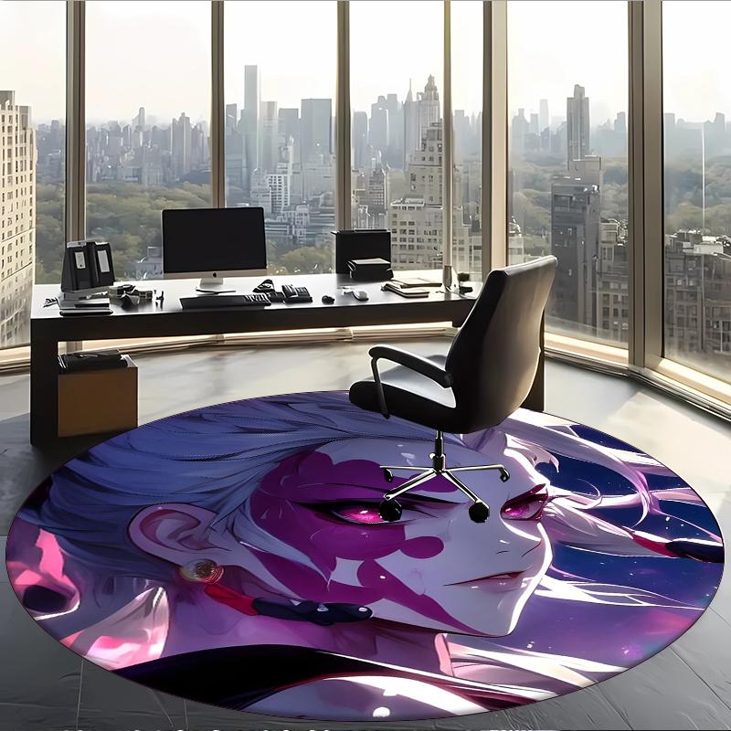 Uccisore di demoni (23) Tappeto Rotondo per Ufficio Tappeto Decorativo per Pavimento per Ufficio Camera da Letto Soggiorno e Spazio Domestico
