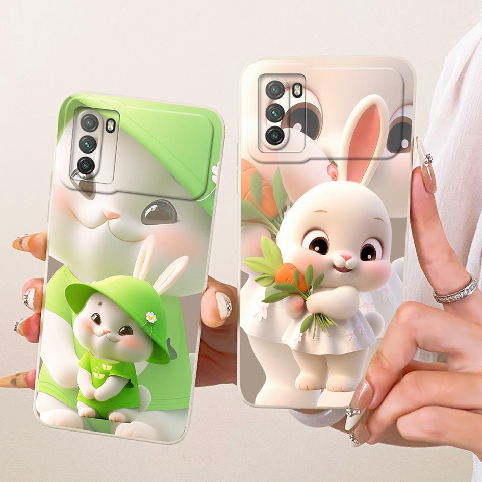 For Xiaomi Poco M3 Case Cute Cat Cartoon Phone Cover Soft Liquid Silicone Shockproof Bumper For Xiaomi Poco M3 M 3 PocoM3 Fundas