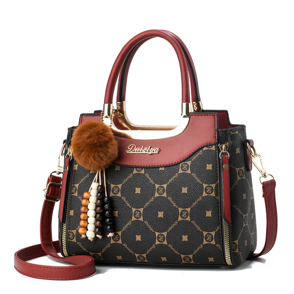 Fashion Pu Bucket Bag With Printed Pattern And Zipper Closure For Daily Use Women