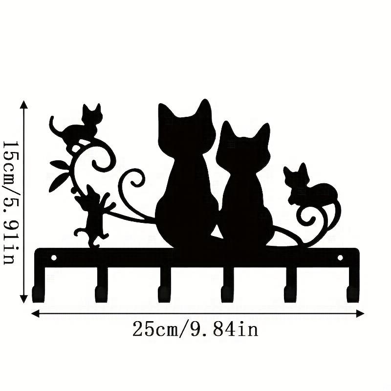 

Настенные крючки для кошек 6 шт. Ключница Вешалка для одежды Декоративный органайзер Прихожая Спальня Подарок для любителей животных