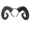 1 Piece Demon Evil Gothic Lolita Cosplay Halloween Headwear Prop Handmade Anime Sheep Horn Headband Hairband Accessory