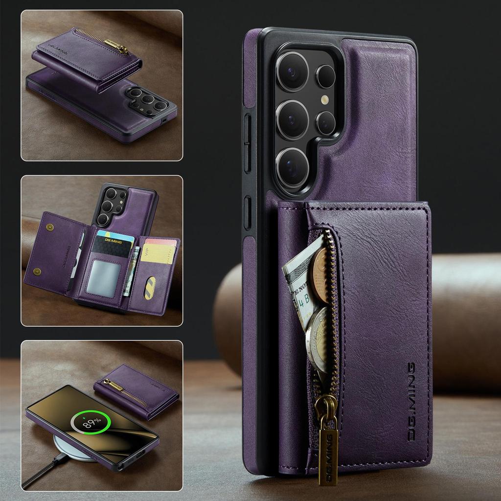 Odpinany na zamek magnetyczny skórzany portfel etui z podstawką na telefon dla iPhone 17 Air 16 15 Plus 13 12 Pro Max Samsung S25 S24 S23 Ultra Google Pokrowiec z przegródką na karty