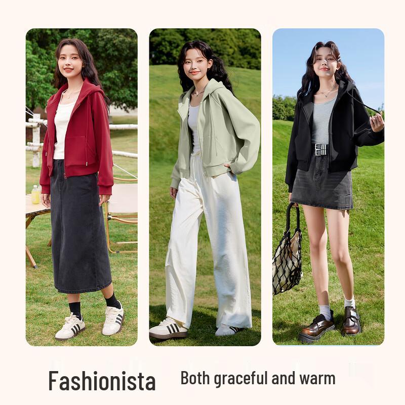 Baleno Women's Milk Silk Short Hooded Sweatshirt