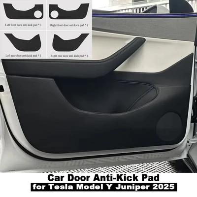 For Tesla Model Y Juniper 2025 Car Door Anti Kick Pads Soil-proof Mat Children's Kick Pad Door Anti-kick Sticker Accessories