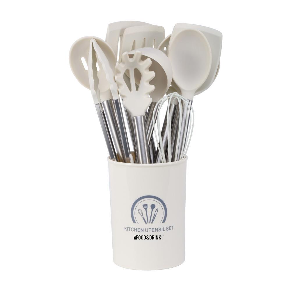 34-Piece Heat-Resistant Silicone Cookware Set for Non-Stick Pans - Includes Spoons, Spatulas, and Kitchen Tools