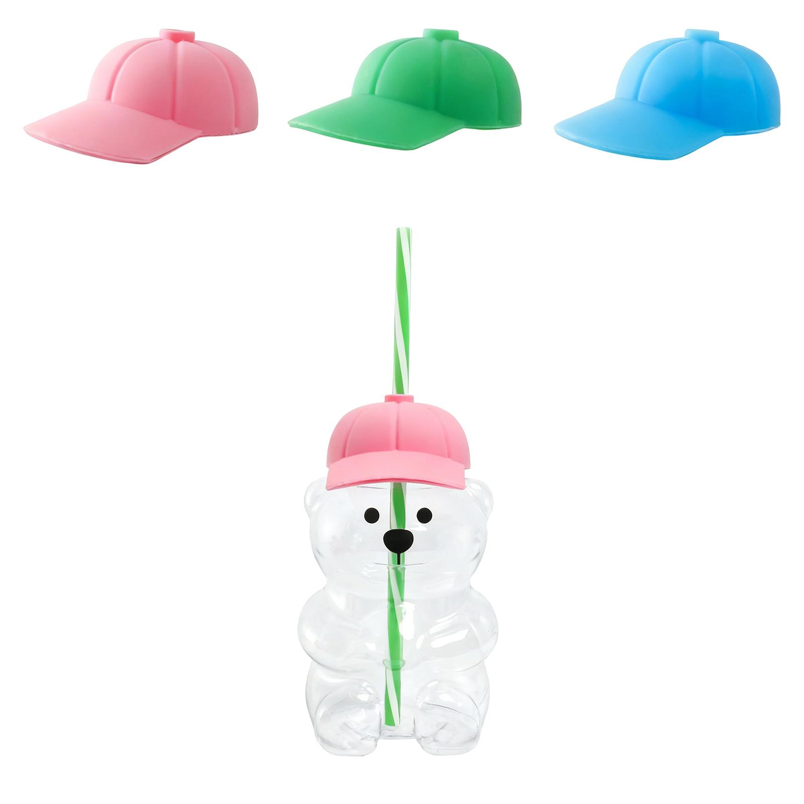 

Bear Straw Cup/Cute Bear Glass Cup/Household Juice & Beverage Cup One Size