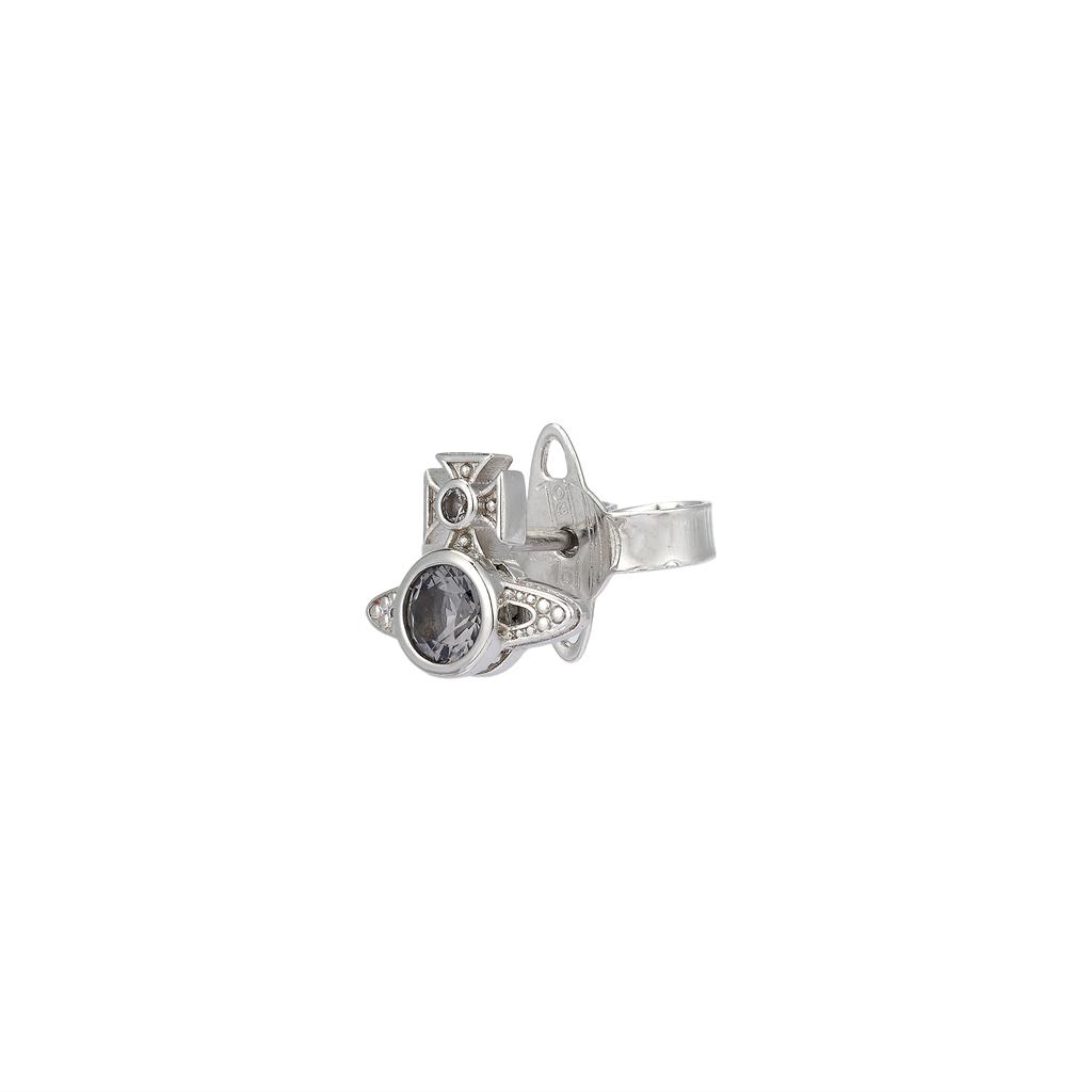 Vivienne Westwood Small Exquisite Sphere Design Earring Men Earrings Silver Gray 62010239-02P297