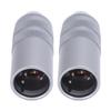 2Pcs 4 Pin XLR Male to 4.4mm Balanced Female Adapter XLR Male to 4.4mm Female Adapter for Microphones Mixers Active