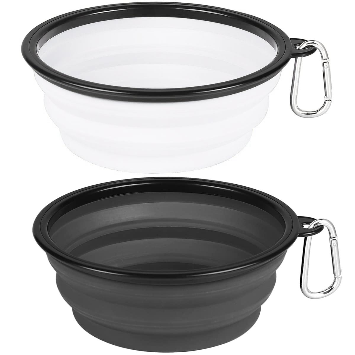 

Большая складная миска для собак, 2 шт. в упаковке, миска для путешествий с собакой, переносная миска для воды и еды с пряжкой, для путешествий, прогулок, кормушек и тарелок для кошек на открытом воздухе 2pcs синий