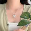 Lotus Safety Lock Tassel Necklace with Ethnic and National Style New Chinese Design Sense Clavicle Chain