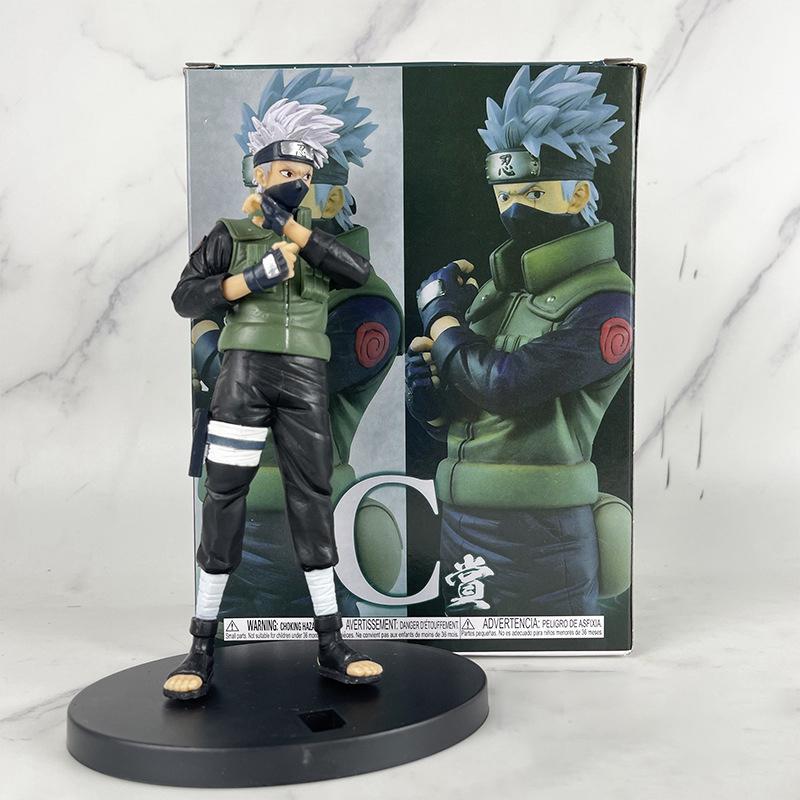 20cm Bandai Naruto Anime Modell Shippuden Uchiha Sasuke Hatake Kakashi Namikaze Minato Actionfiguren Set Modell Spielzeug Geschenke