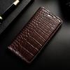For Apple IPhone 7 8 X XS XR 11 12 13 14 15 16 16E Pro Plus Max Case Crocodile Genuine Leather Flip Wallet Cover Cases
