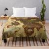 Eorzea FFXIV Map Throw Blanket Extra Large Throw Soft Designers Decorative Sofas Blankets#
