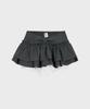 Alkialka Ribbon Tiered Mini Skirt (Charcoal)