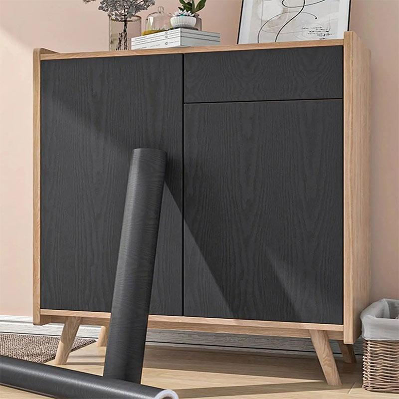 40cm Odporne na olej Odporne na pleśń Odporne na wilgoć Drzwi szafek z imitacją drewna Samoprzylepna tapeta ścienna Biurka Dekoracja domu