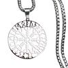 Viking Runes Odin Compass Pendant Long Necklace For Men Ancient Norse Jewelry Trendy Viking Accessory