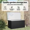 Garden Storage Box Anthracite Grey 129 X 67 X 65 Cm