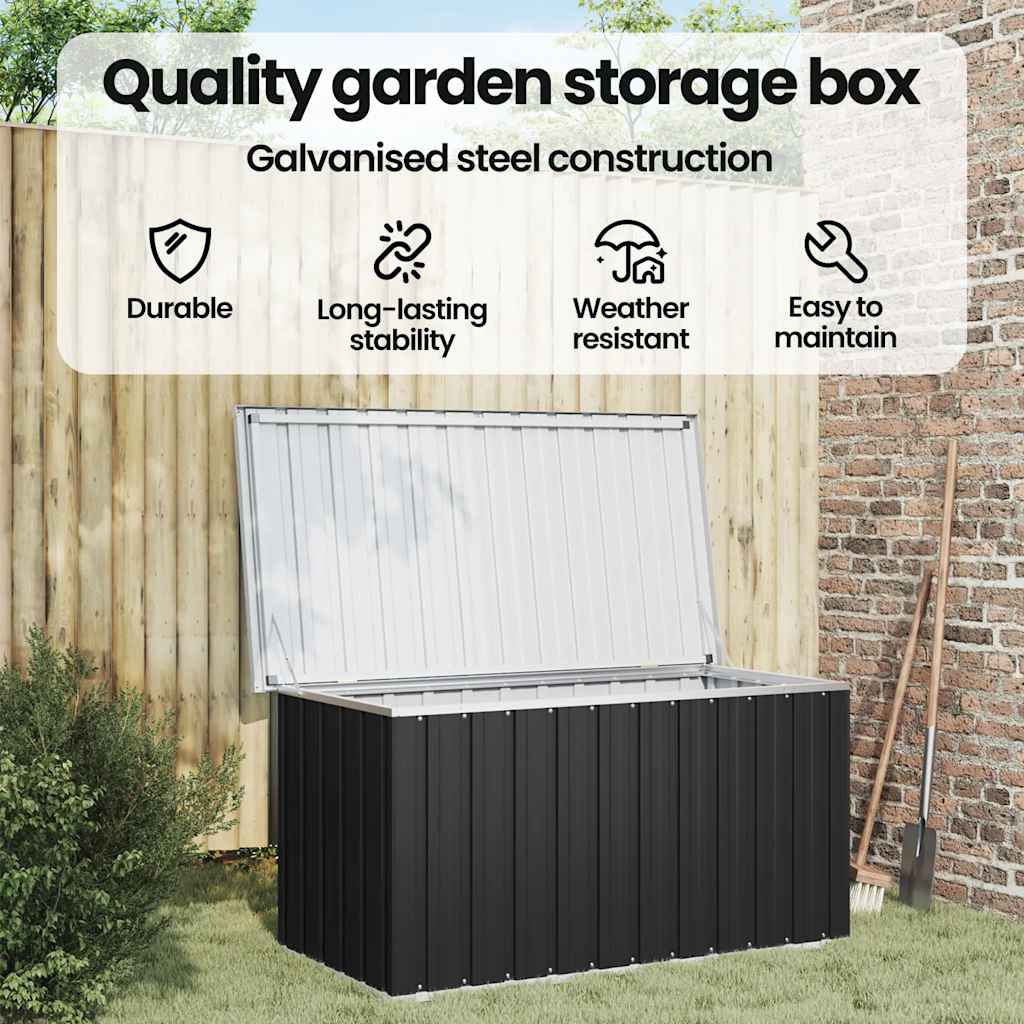 Garden Storage Box Anthracite Grey 129 X 67 X 65 Cm