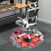 1pc Floral Pattern Office Round Area Rug,  Mat Suitable For Office, Under Office Chairs Bedroom Living Room Home Decor, Room Deco