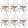 Day and Night - Day and Night Dining Chairs 6 Pcs White Pine Wood