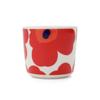 marimekko Latte Mug Pair Unikko Coffee Cup Small White x Red x Black 067849 001