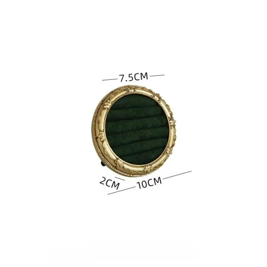 1PC Gold Frame Velvet Jewelry Display Tray Ring Earring Holder Wedding Gift Home Storage Elegant Anti-scratch Velvet Lining