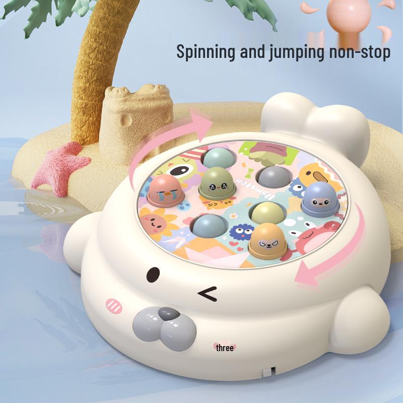 Infant & Toddler Rotating Musical Whack-a-Mole Toy - Early Education for Ages 0-1