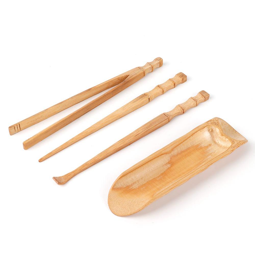 4PCS Set Bamboo Chinese Tea Set Tea Spoon Tea Ceremony Tools Gongfu Tea Set  Tea Ceremony