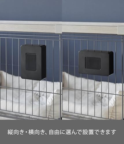 Yamazaki Pet Cage Attachable Wet Wipe Case, Black, W11.5×D7.5×H17cm, Nooks, Floating Storage, Silicone Lid, Easy Access, 10455