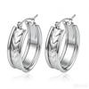 Direct supply multi-layer stainless steel earrings women's trend light luxury versatile earrings plated 18k earrings fashion
