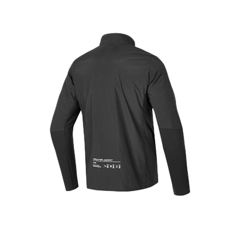 Skechers Logo Print Comfortable Breathable Woven Jacket Men Jackets Carbon-Black P424M212-0018