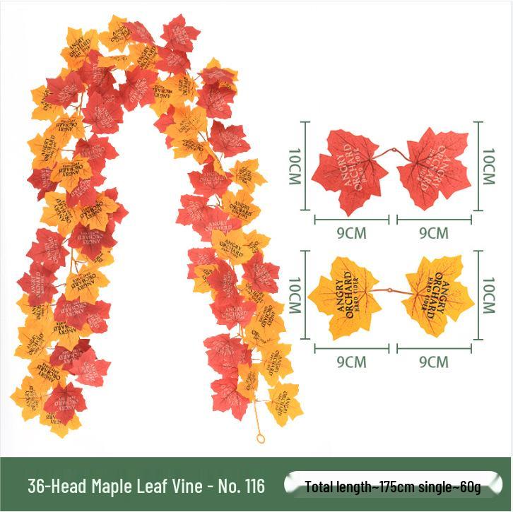 Autumn Maple Leaf Vine for Thanksgiving, Halloween & Christmas Decor