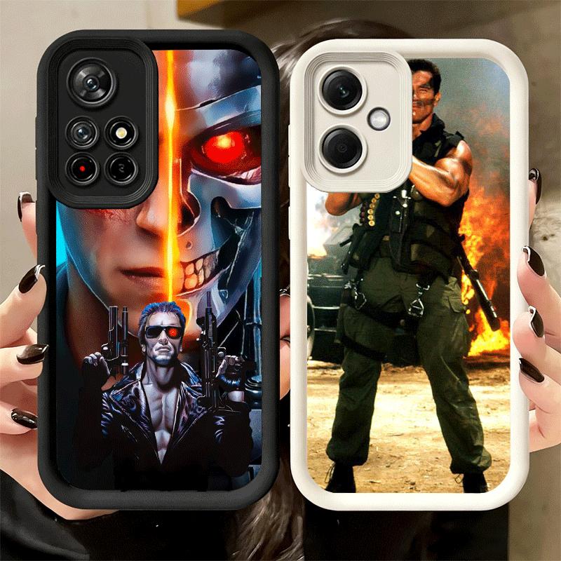 Phone Case for Xiaomi Redmi Note 15 14 13 Pro Plus Terminator Arnold Schwarzenegger Shell 12S 11 11S 11T 5G 14S Soft Silicone Fu