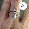 Open Finger Rings Adjustable Rings Cats Climbing Branch Finger Jewelry Alloy Texture Suitable for Fashion Lover Present