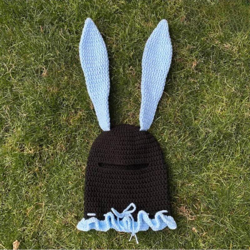 Knitted Hollow Love Earrings Bikini Bucket Hat Dopamine Set