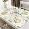 4/6/8pcs Hexagram Flower Passover Placemats, Made Of, Jewish Festival Placemats with Six-pointed Star Design, Perfect for Hanukkah and Passover Party