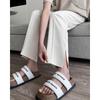 Side split narrow wide-leg pants women's summer high waist drape ice silk sunscreen straight suit pants high waist and thin